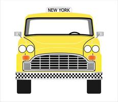 velho táxi amarelo vetor
