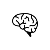 modelo de design de ícone do cérebro vetor