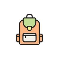modelo de design de ícone de mochila escolar vetor