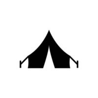 modelo de design de ícone de barraca de acampamento vetor