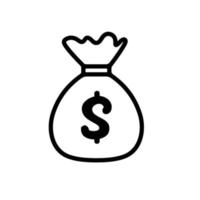 vetor de modelo de design de ícone de saco de dinheiro