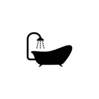 modelo de design de ícone de banheira vetor