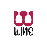 vetor de modelo de design de ícone de logotipo de vinho