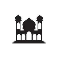 vetor de modelo de design de ícone de logotipo de mesquita