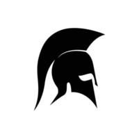 modelo de design de ícone de logotipo de capacete espartano vetor
