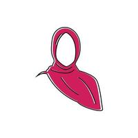 vetor de modelo de design de ícone de logotipo hijab