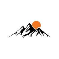 modelo de design de ícone de logotipo de montanha vetor