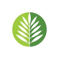 vetor de design de ícone de logotipo de folhas tropicais
