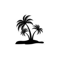 vetor de modelo de design de ícone de logotipo de árvore de coco