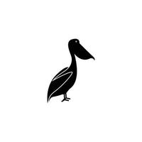modelo de design de ícone de pelicano vetor