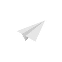 modelo de design de ícone de avião de papel vetor