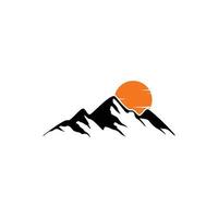 modelo de design de ícone de logotipo de montanha vetor