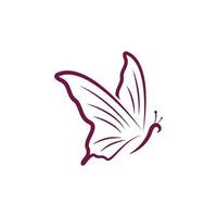 vetor de modelo de design de ícone de logotipo de borboleta