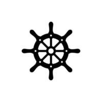 modelo de design de ícone de volante do navio vetor