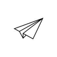modelo de design de ícone de avião de papel vetor