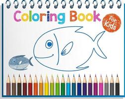 planilha de livro de colorir para crianças vetor