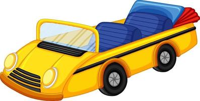 carro conversível antigo amarelo em estilo cartoon vetor