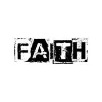 vetor de design de camiseta de texto de fé