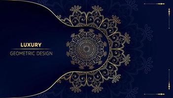 fundo de mandala de luxo com arabesco dourado padrão árabe islâmico estilo oriental. mandala decorativa para impressão, pôster, capa, brochura, panfleto, banner