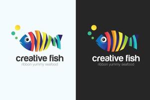 vetor de logotipo de marca de peixe criativo