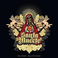 santa morte -santa muertre, camisetas de design vintage grunge
