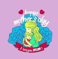 ilustração vetorial feliz dia das mães vetor