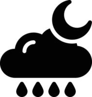 ilustração vetorial de chuva à noite em ícones de símbolos.vector de qualidade background.premium para conceito e design gráfico. vetor