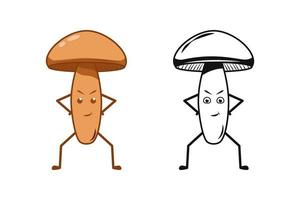 ilustração em vetor personagem cogumelo. bom para logotipos, ícones, mascotes e símbolos