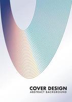 linha de onda abstrata do arco-íris, modelo de design de capa, vetor de design de linhas curvas coloridas