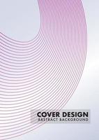 vetor de design de linhas curvas, linha de onda abstrata, modelo de design de capa, marrom, rosa