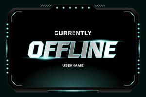 modelo de banner atualmente offline vetor