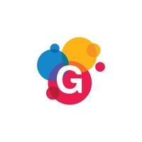 logotipo da letra g de pontos. g carta design vector com pontos.