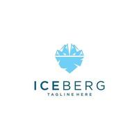 ilustração de logotipo de vetor de ice berg isolada no fundo branco