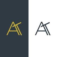 modelo de design de logotipo de vetor inicial de carta abstrata