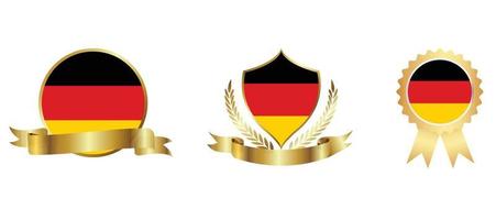 ícone de bandeira da Alemanha. conjunto de ícones da web. coleção de ícones plana. ilustração vetorial simples. vetor