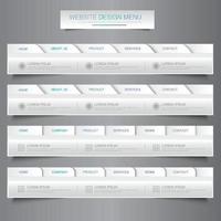 elementos de navegação de menu de design de site com ícones definir barra de menu de navegação elemento de design vetorial ilustração eps10