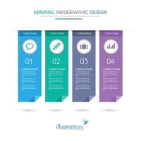 elementos infográficos com ícone de negócios no processo de fundo colorido ou diagramas de fluxo de trabalho de etapas e opções, ilustração de eps10 de elemento de design vetorial vetor