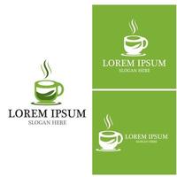 ícone de chá verde e modelo de vetor de símbolo