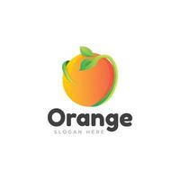 modelo de logotipo laranja fresco vetor