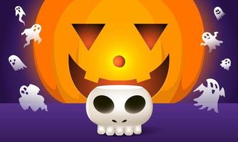 fundo de halloween para uma festa e venda no banner de halloween night.happy halloween. vetor