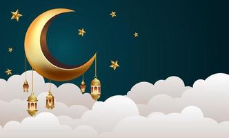 ilustração do projeto do fundo do banner ramadan kareem vetor