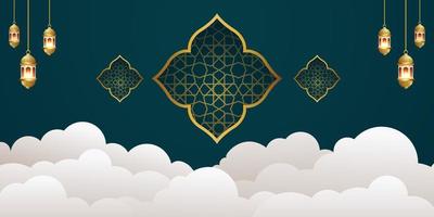 ilustração do projeto do fundo do banner ramadan kareem vetor