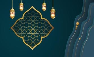 ilustração do projeto do fundo do banner ramadan kareem vetor