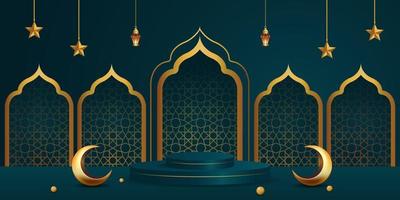 ilustração do projeto do fundo do banner ramadan kareem vetor