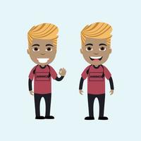 design de personagens definido locutor ou disco jokey man estilo de design plano ilustração vetorial mínima vetor