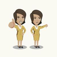 conjunto de design de personagens empresária secretária mulheres em negócios corporativos. ilustração vetorial mínima de estilo de design plano vetor
