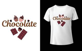 design de t-shirt do dia mundial do chocolate letras de mão de caligrafia do dia mundial do chocolate isoladas em branco. modelo vetorial para design de logotipo, pôster de tipografia, cartão postal, cartão postal, adesivo, camiseta, vetor