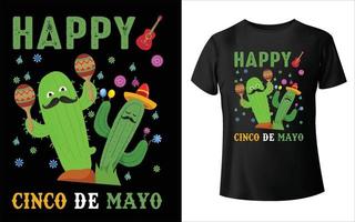 arte vetorial de design de camiseta cinco de maio vetor cinco de maio