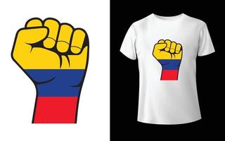 design de camiseta de amor da colômbia design de camiseta de amor de vetor da colômbia