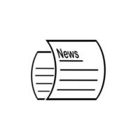 vetor de ícone de jornal. símbolo de notícias de última hora, notícias de última hora, coleção de várias notícias
